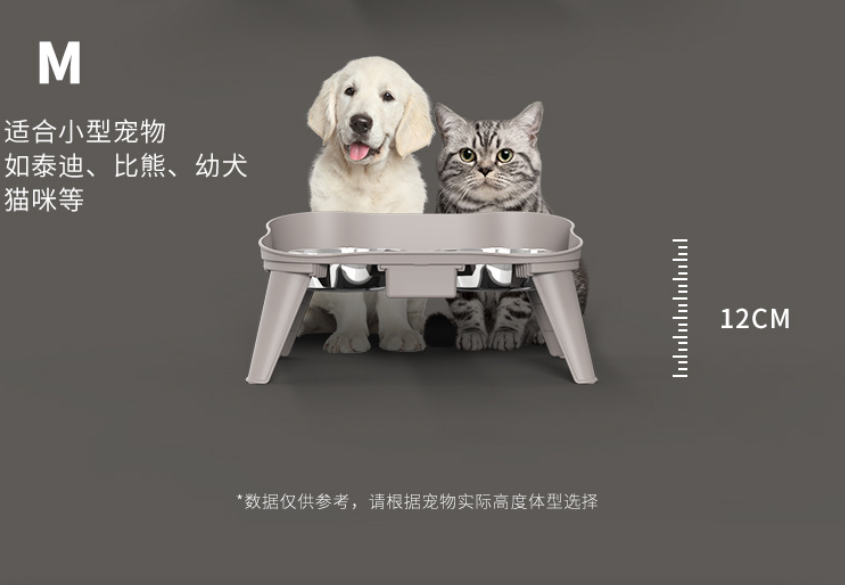 寵物護頸小餐桌+配套不鏽鋼碗