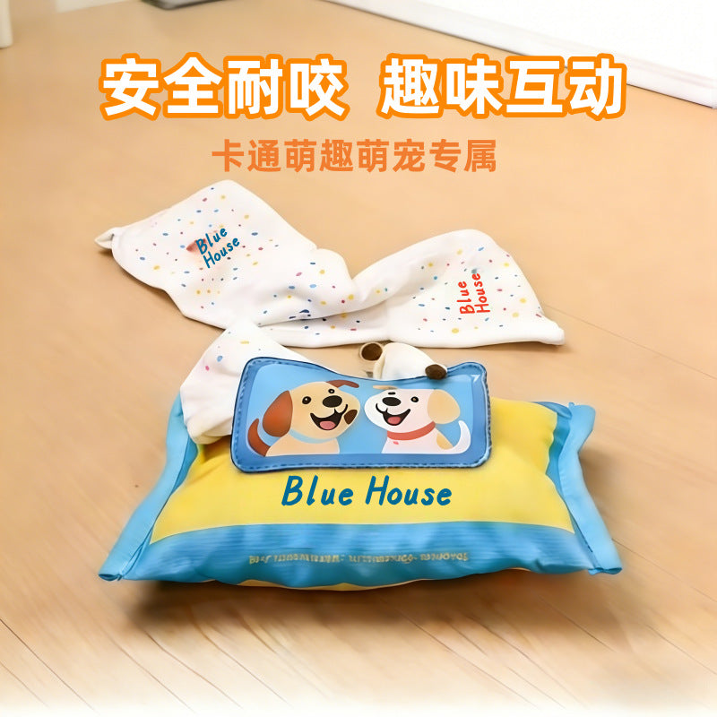 狗狗可發聲抽紙巾玩具