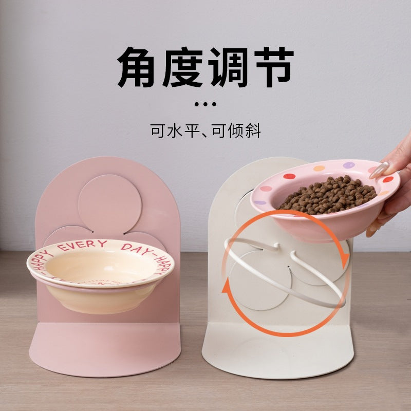 高低磁吸寵物碗（飛碟碗＋磁吸架）｜可調高度・防打翻設計