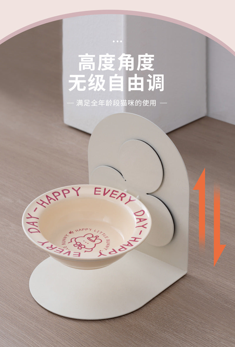高低磁吸寵物碗（飛碟碗＋磁吸架）｜可調高度・防打翻設計